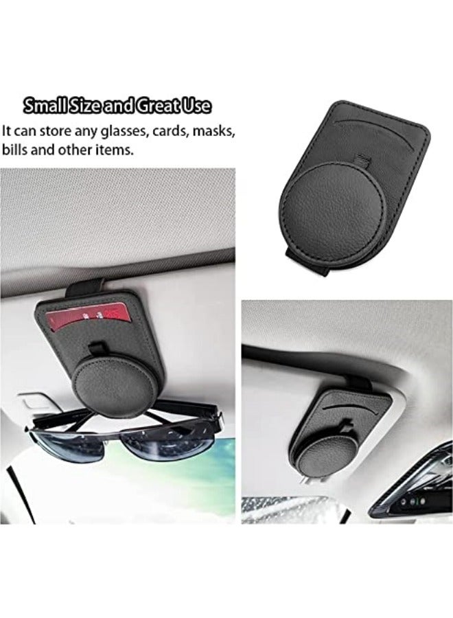 Generic Adsorption Glasses Holders for Car Sun Visor, Sunglasses Holder Clip,Eyeglasses Mount with Ticket Card Clip Mask-Visor Accessories  - Image 4