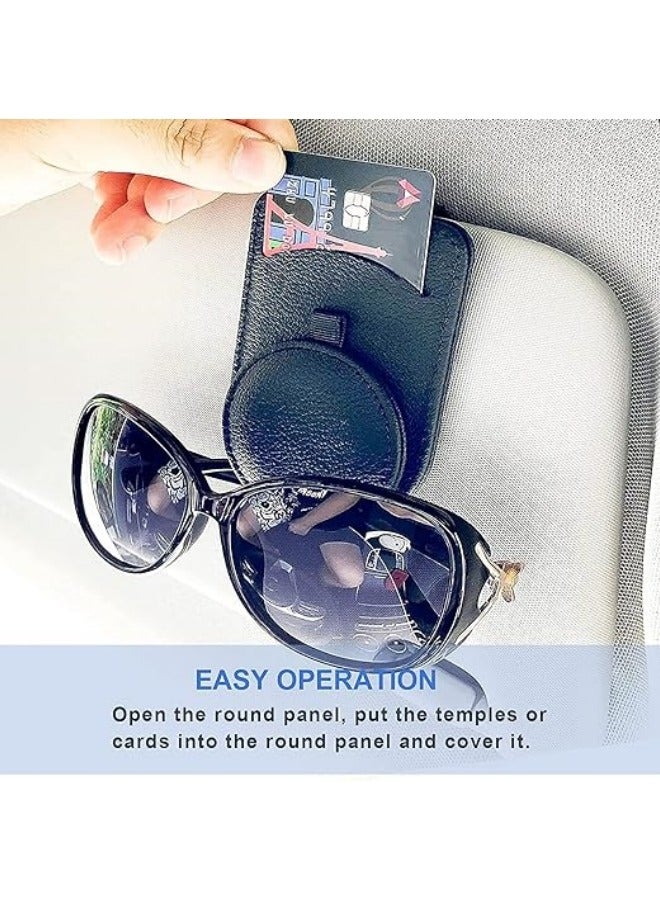 Generic Adsorption Glasses Holders for Car Sun Visor, Sunglasses Holder Clip,Eyeglasses Mount with Ticket Card Clip Mask-Visor Accessories  - Image 5