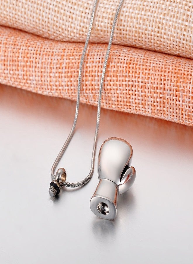 COCO Park Boxing Glove Stainless Steel Cremation Jewelry for Ashes Urn Necklaces - Image 2