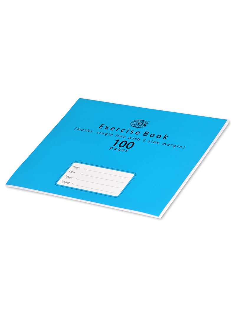 FIS Exercise Book Pack Of 12 100 Pages 2 Line Margin (Maths Bk) FSEBSL2M100N - Image 4