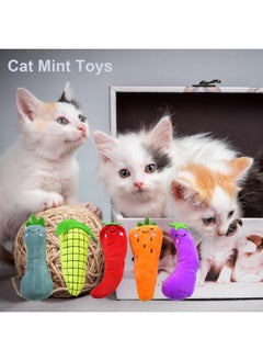 ISCRIO ISCRIO Cat Mint Toys, Cat Toy, Catnip Toys for Cats, Cat Chew Toy, Vegetable cat Mint Toy, Interactive Cat Toy, Cat Toys with Catnip, Cat Pillow Toys for Teeth Cleaning Playing, 5 Pack  - Image 5