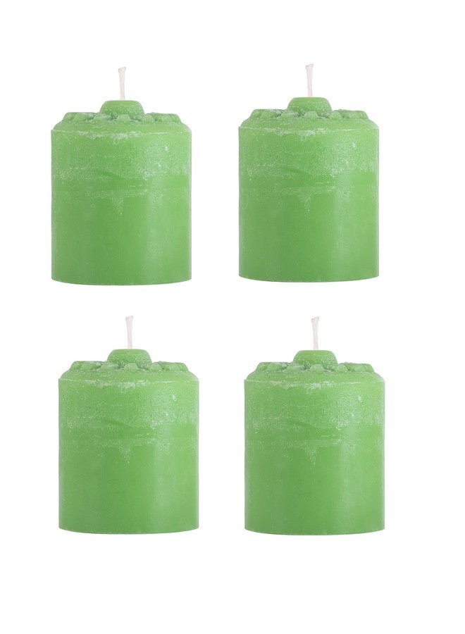 Stone & Feather® (SnF),Size 2x2 inches Mogra Aromatic Pillar Candle (Paraffin Wax), Pack of 4, Burning Time 18-20 Hours, for Meditation, Home Decoration, Diwali - Image 5