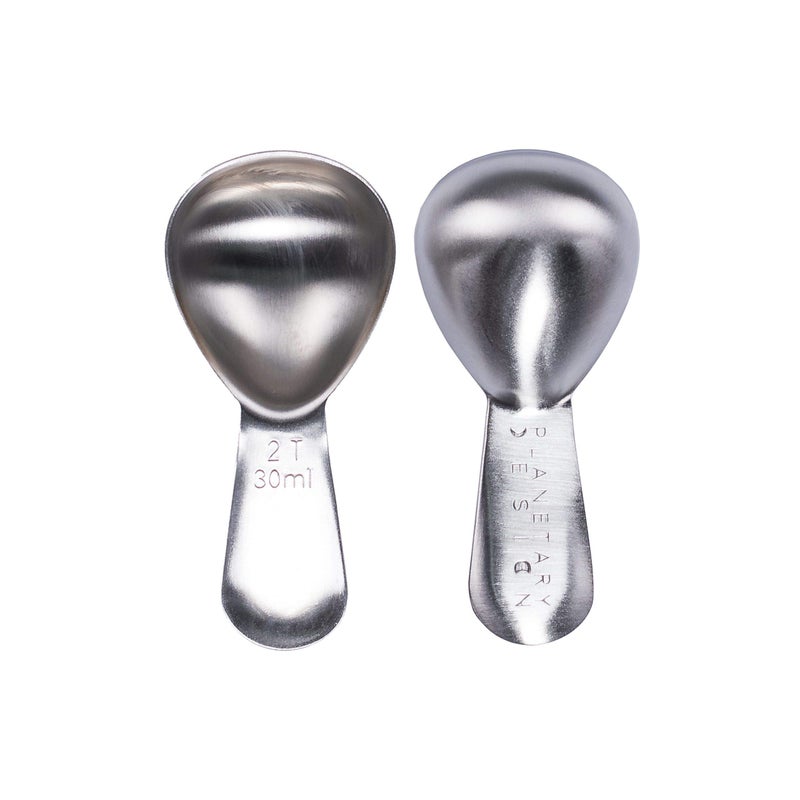 Planetary Design Airscape Stainless Steel Coffee Scoop - Perfectly Proportioned Ergonomic Spoon, 2 Tablespoon Capacity, Fits inside Airscape Canisters (Brushed Steel) - Image 2