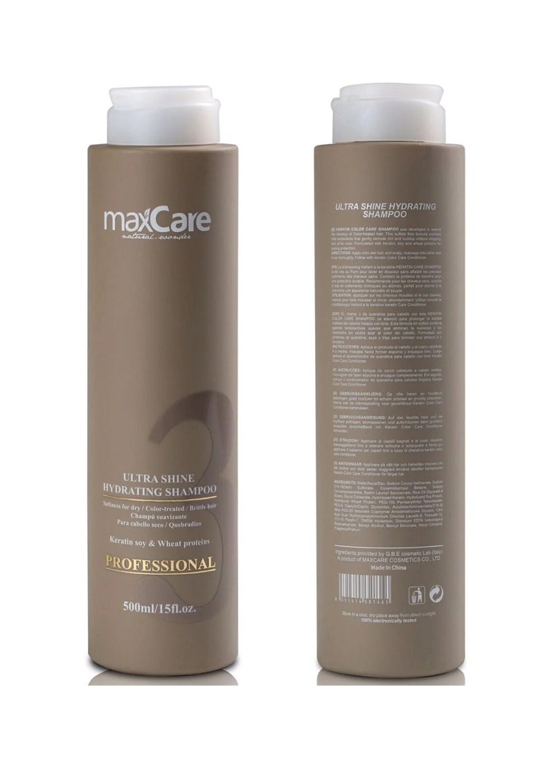 MaxCare Professional Ultra Shine Hydrating Home Care Keratin Shampoo 500ml - pzsku/ZB62C664B1C161871B1B5Z/45/_/1701077442/39c695d9-0786-4a8a-83d3-66f4dff2148c