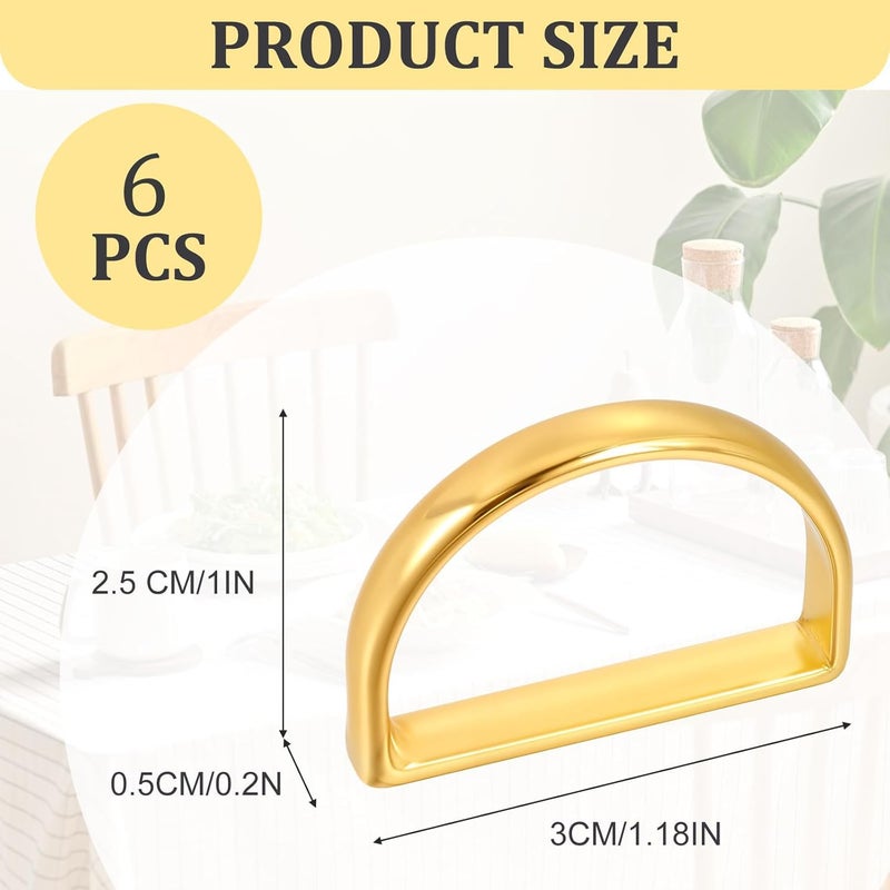 BharatBazaar 4Pcs Napkin Rings, Gold Leaf Design Napkin Rings, Elegant Table Decor for Formal Dining, Wedding, Holiday Dinners, and Special Occasions - Image 2