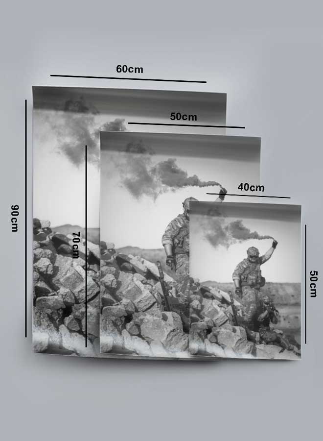 LOWHA Poster Painting Art With Four Separate Pieces Of Double-Sided Stickers Man From Army For Home Bedroom Living Room And Office Decor  - Image 4