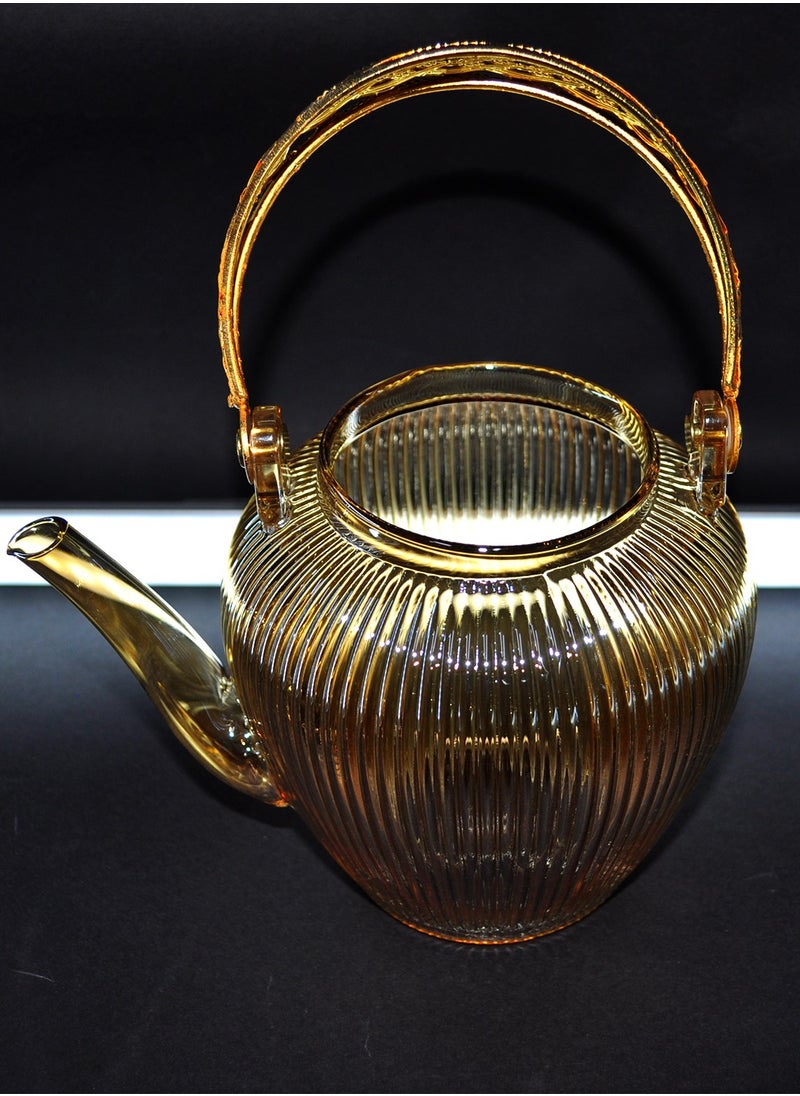 Glass Teapot - 900ml Borosilicate Glass Teapot with Stainless Steel Infuser and Lid