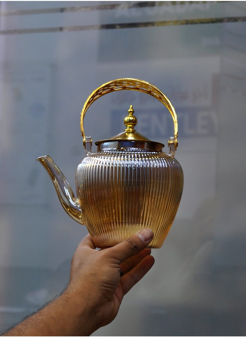 Glass Teapot - 900ml Borosilicate Glass Teapot with Stainless Steel Infuser and Lid
