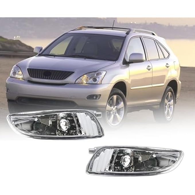 LEVANLIGHT Fog Lights Assembly Compatible Lexus Rx330 2004 2005 2006Rx350 2007 2008 2009 Fog Lights Lamps Driving Lamps WSwitchWiringBulb Clear Lens - Image 1