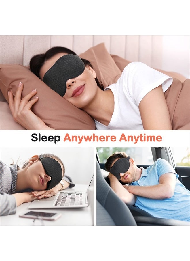 INNELO - Contoured Sleep Mask for Side Sleepers - 100% Light Blocking, Soft and No Pressure on Eyes - Blindfold for Travel, Nap, Yoga - Image 1