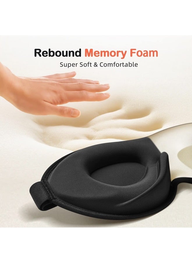 INNELO - Contoured Sleep Mask for Side Sleepers - 100% Light Blocking, Soft and No Pressure on Eyes - Blindfold for Travel, Nap, Yoga - Image 1