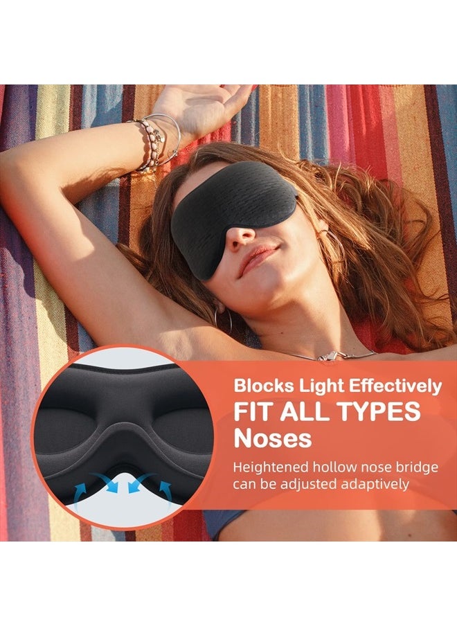 INNELO - Contoured Sleep Mask for Side Sleepers - 100% Light Blocking, Soft and No Pressure on Eyes - Blindfold for Travel, Nap, Yoga - Image 1