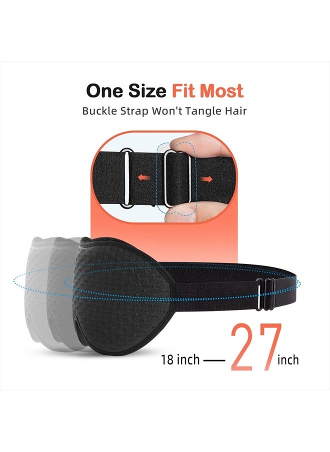 INNELO - Contoured Sleep Mask for Side Sleepers - 100% Light Blocking, Soft and No Pressure on Eyes - Blindfold for Travel, Nap, Yoga - Image 1