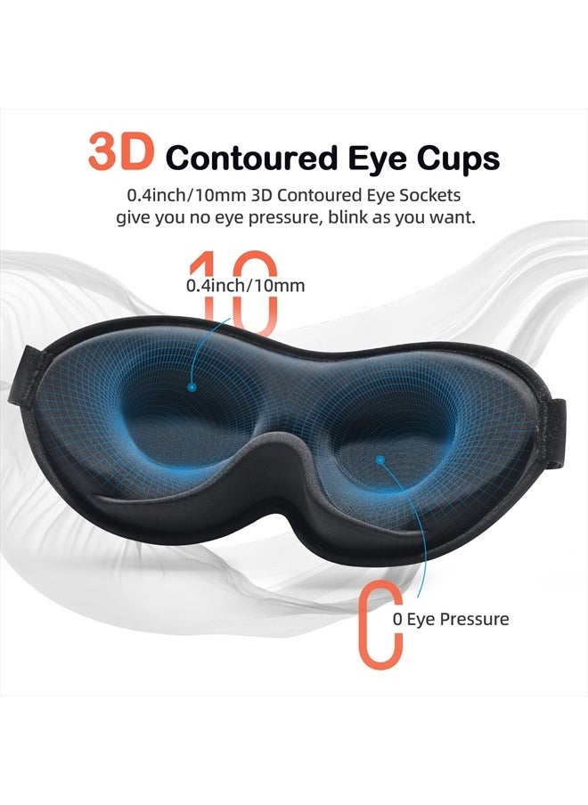 INNELO - Contoured Sleep Mask for Side Sleepers - 100% Light Blocking, Soft and No Pressure on Eyes - Blindfold for Travel, Nap, Yoga - Image 1