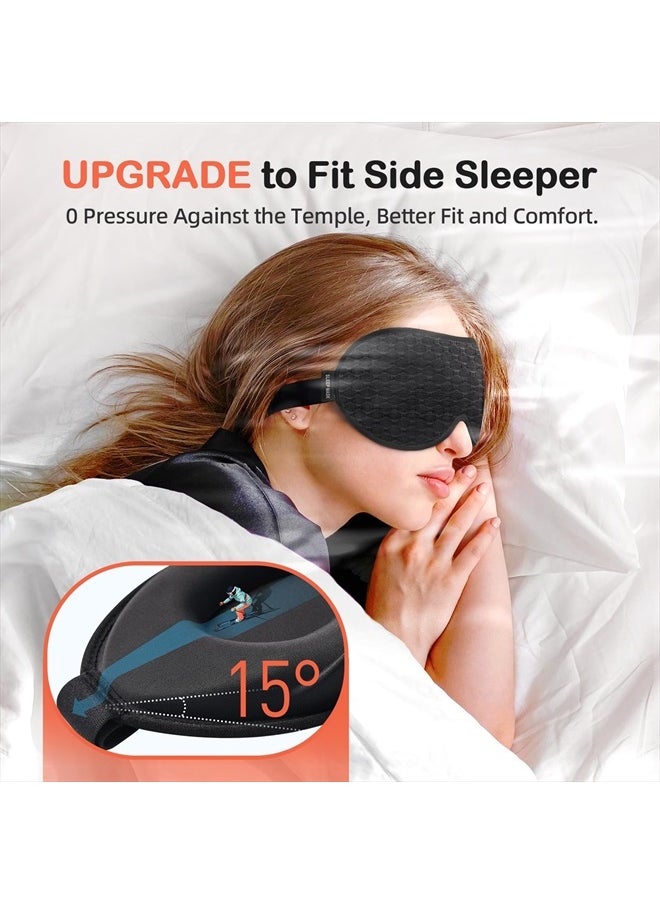 INNELO - Contoured Sleep Mask for Side Sleepers - 100% Light Blocking, Soft and No Pressure on Eyes - Blindfold for Travel, Nap, Yoga - Image 1