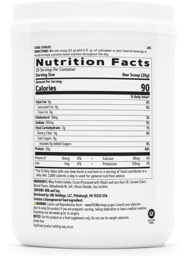 GNC Total Lean Zero Sugar Protein Drink Rich Chocolate 20 Svg - Image 2