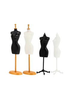 klarako 4pcs Doll Dress Form Mannequin Dress Form Mannequin Clothes Gown Female Dress Model Display Mannequin Body Display Holder Stand  - Image 1