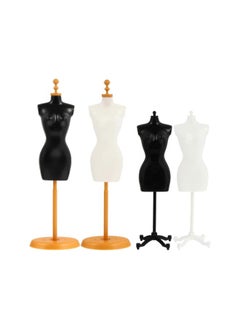 klarako 4pcs Doll Dress Form Mannequin Dress Form Mannequin Clothes Gown Female Dress Model Display Mannequin Body Display Holder Stand  - Image 2