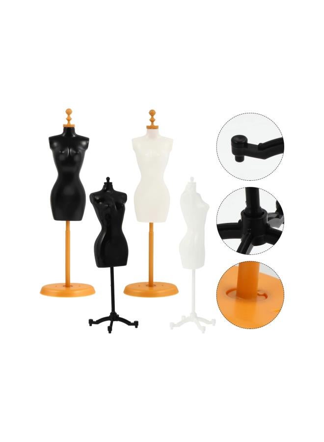 klarako 4pcs Doll Dress Form Mannequin Dress Form Mannequin Clothes Gown Female Dress Model Display Mannequin Body Display Holder Stand  - Image 3