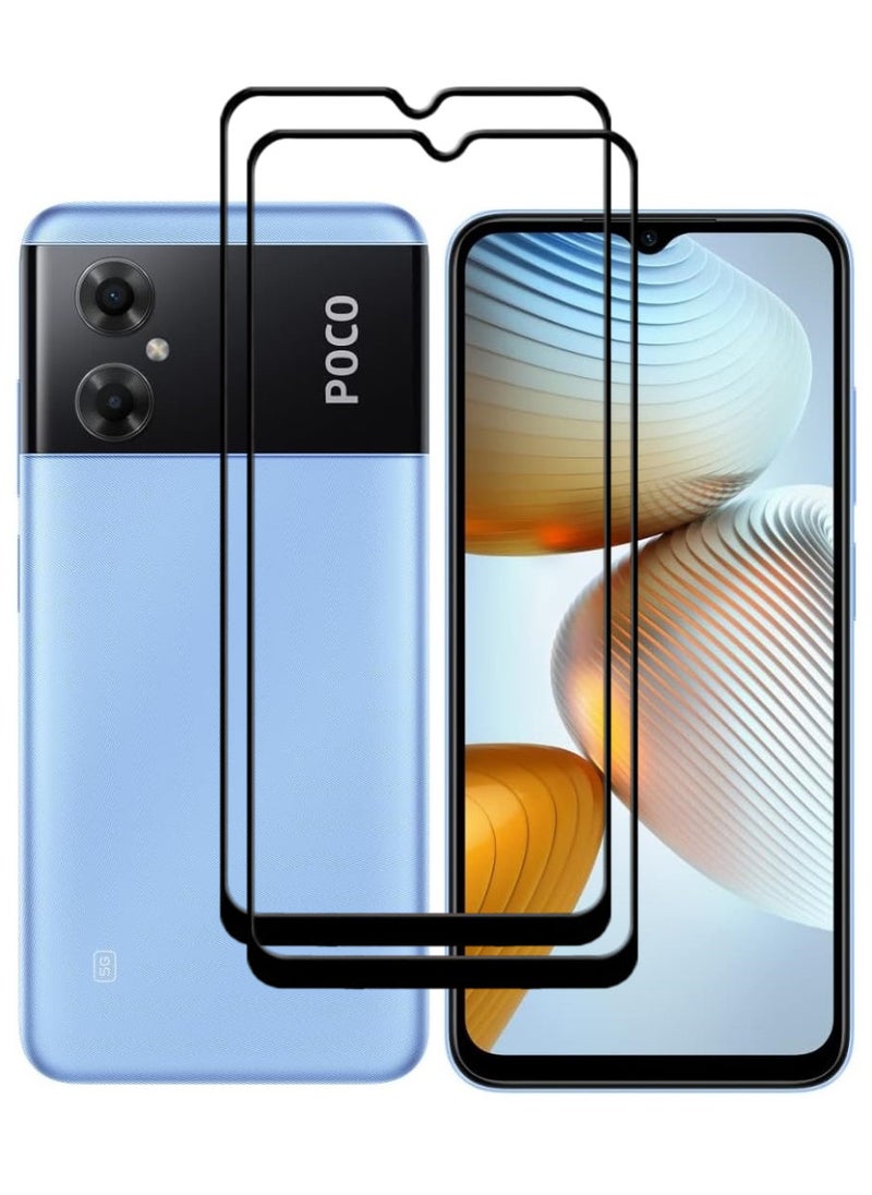 ACLIX 2 Pieces Antistatic ESD Dustproof Premium Quality High Definition Tempered Glass Screen Protector Designed For Xiaomi Poco M4 5G - Image 1