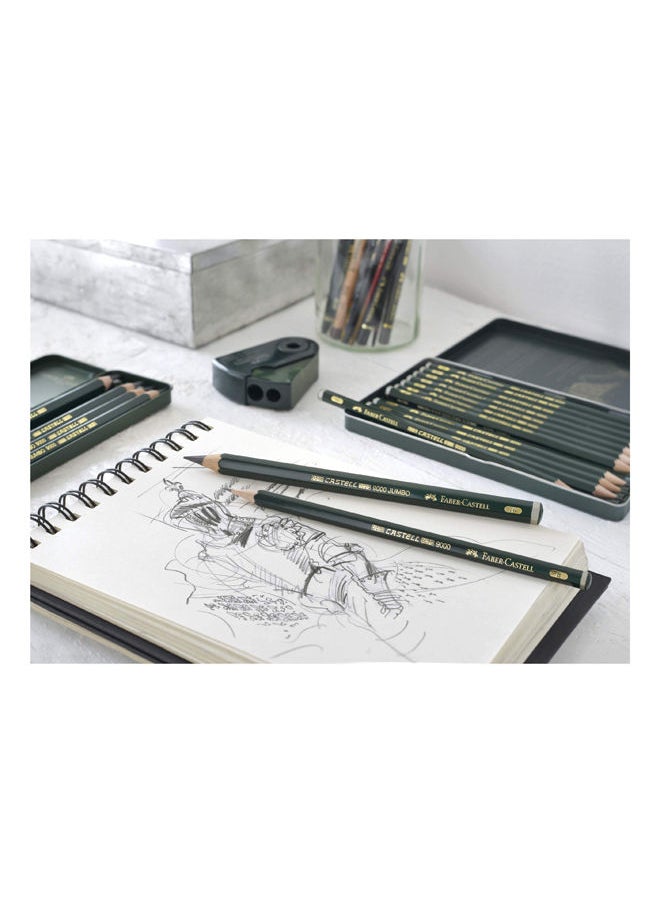 FABER-CASTELL - Faber-Castell 9000 Graphite Pencils - Set of 12 in Metal Box - Image 1