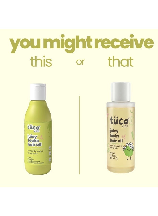 Tuco Kids Hair Oil with Extra Virgin Coconut, Mint, Ginger and Wintergreen For Itchy Scalp and Rough Hair for Kids Ages 2-5, 5-10, 10-15 | 100ml - Image 2