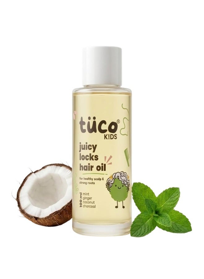 Tuco Kids Hair Oil with Extra Virgin Coconut, Mint, Ginger and Wintergreen For Itchy Scalp and Rough Hair for Kids Ages 2-5, 5-10, 10-15 | 100ml - Image 1