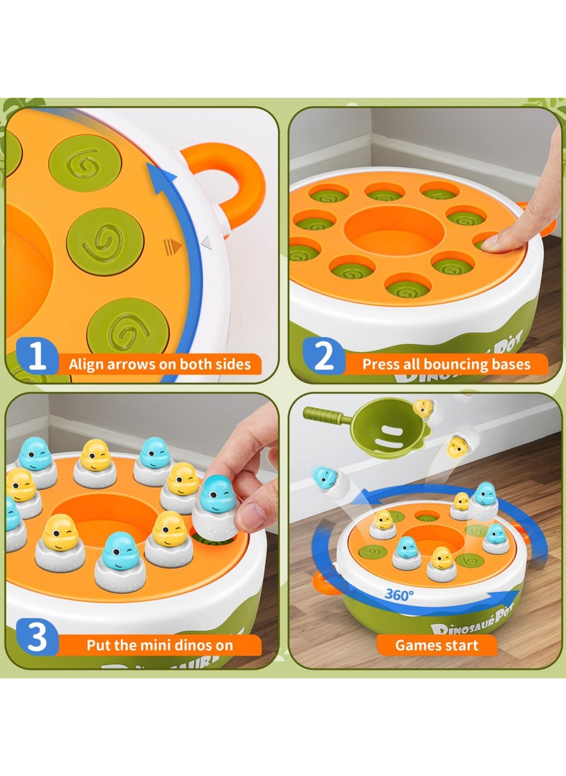 Aideli Dinosaur Board Game Set for Kids, Magnetic Fishing & Bounce Catch Family Games - Fun Toys for Children Ages 3-6  - Image 4