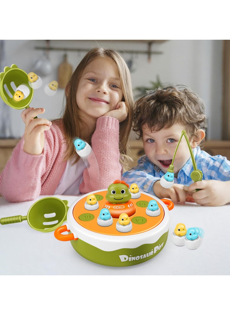 Aideli Dinosaur Board Game Set for Kids, Magnetic Fishing & Bounce Catch Family Games - Fun Toys for Children Ages 3-6  - Image 1