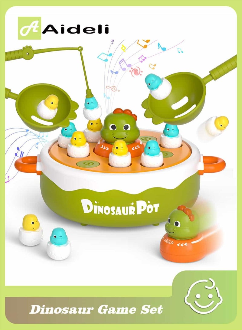 Aideli Dinosaur Board Game Set for Kids, Magnetic Fishing & Bounce Catch Family Games - Fun Toys for Children Ages 3-6 - Image 1