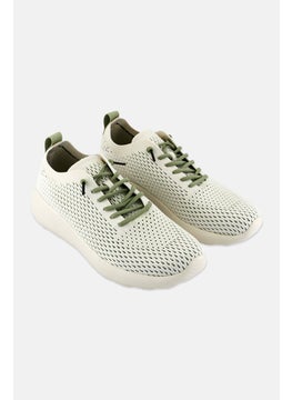 Men Lace Up Training Shoes, Beige/Olive