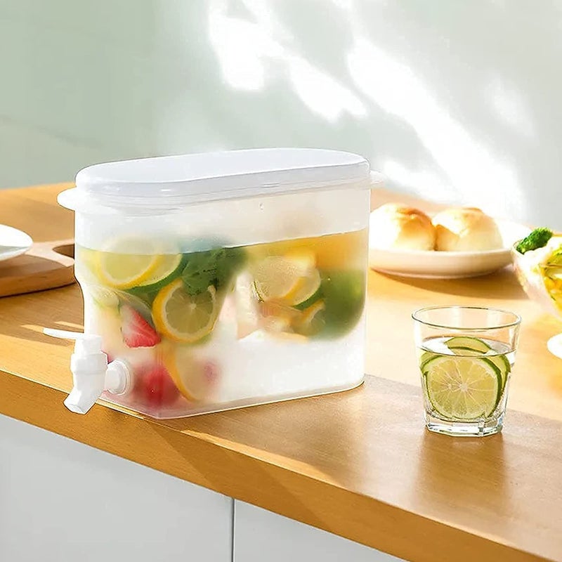 RHYDON Water Jug with Faucet Lemon Juice Jug, Refrigerator Cold Kettle Lemonade Dispenser, Household Cold Buckets Refrigerator Water Dispenser Pitcher, Reusable Kettle for Juice,Ice,Tea,Wine Coffee - Image 2