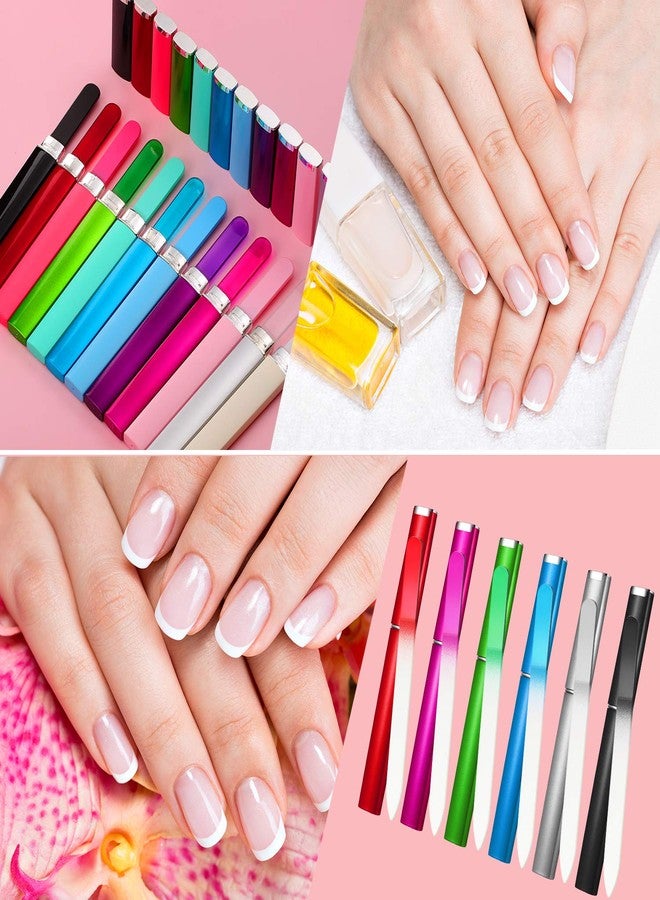 Mudder 12 Pieces Glass Nail Files for Natural Crystal Double Sided Finger Nail Files with Cases for Manicure Women Care(Assorted Color) - Image 5