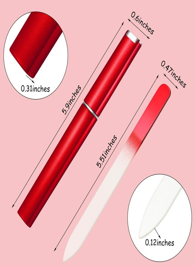 Mudder 12 Pieces Glass Nail Files for Natural Crystal Double Sided Finger Nail Files with Cases for Manicure Women Care(Assorted Color) - Image 2