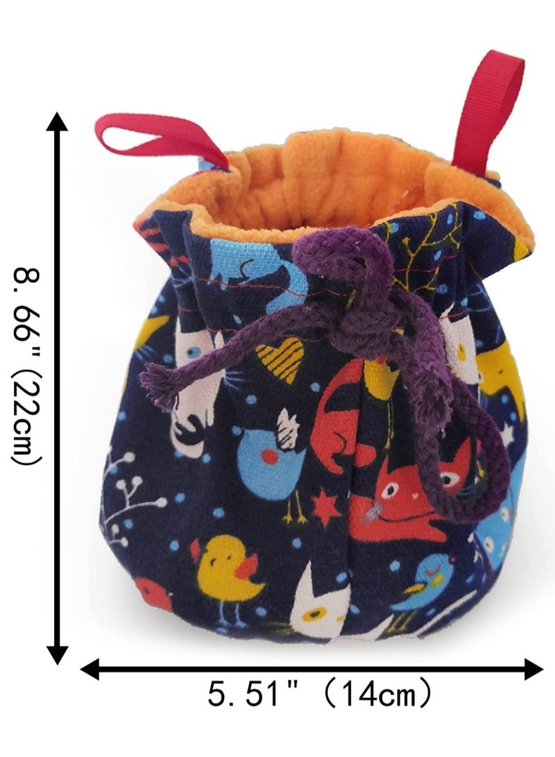 SYOSI Pet Hanging Sleeping Pouch for Sugar Glider Hanging Bed House with Drawstring Design Small Animals Hammock Cage Accessories Cage Warm Sleep Bag for Squirrel Hamster Birds Parrot - Image 4