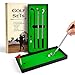 Juboury Mini Desktop Golf Pen Gift Set with Putting Green Flag 3 Golf Club Pens 2 Balls - Image 3