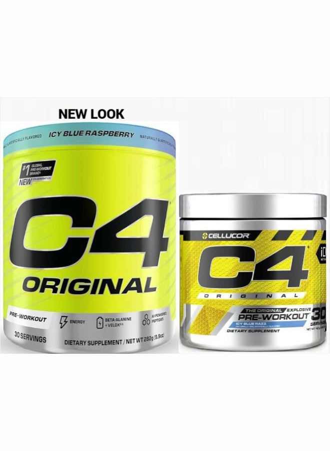 سيلوكور C4 Original Explosive قبل التمرين - Icy Blue Raz - 30 حصة 195 جم - Image 1