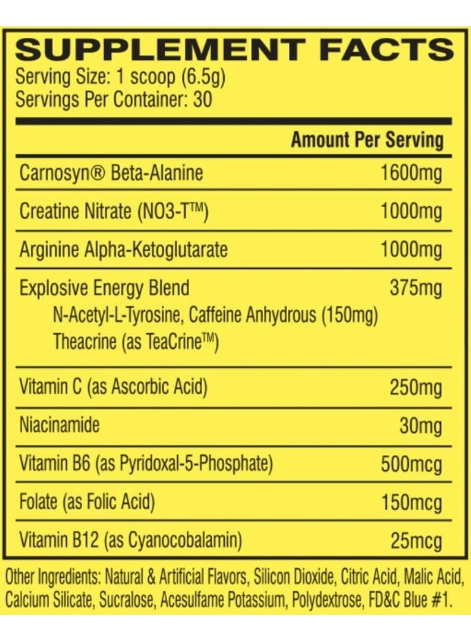 C4 Original Explosive Pre-Workout - Icy Blue Raz - 30 Servings 282 Gm