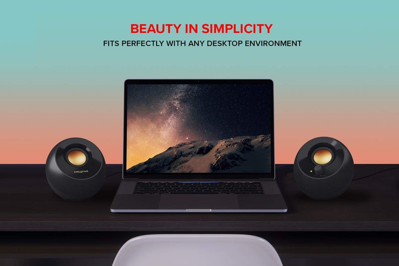 Creative Pebble Plus 2.1 USB-Powered Desktop Speakers with Powerful Down-Firing Subwoofer and Far-Field Drivers, Up to 8W RMS Total Power for Computer PCs and Laptops (Black) - Image 5