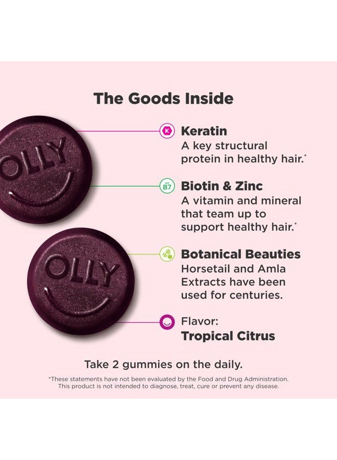 OLLY Heavenly Hair Gummy, Supports Healthy Hair, Keratin, Biotin, AMLA, Chewable Supplement, 30 Day Supply - 60 Count - Image 4