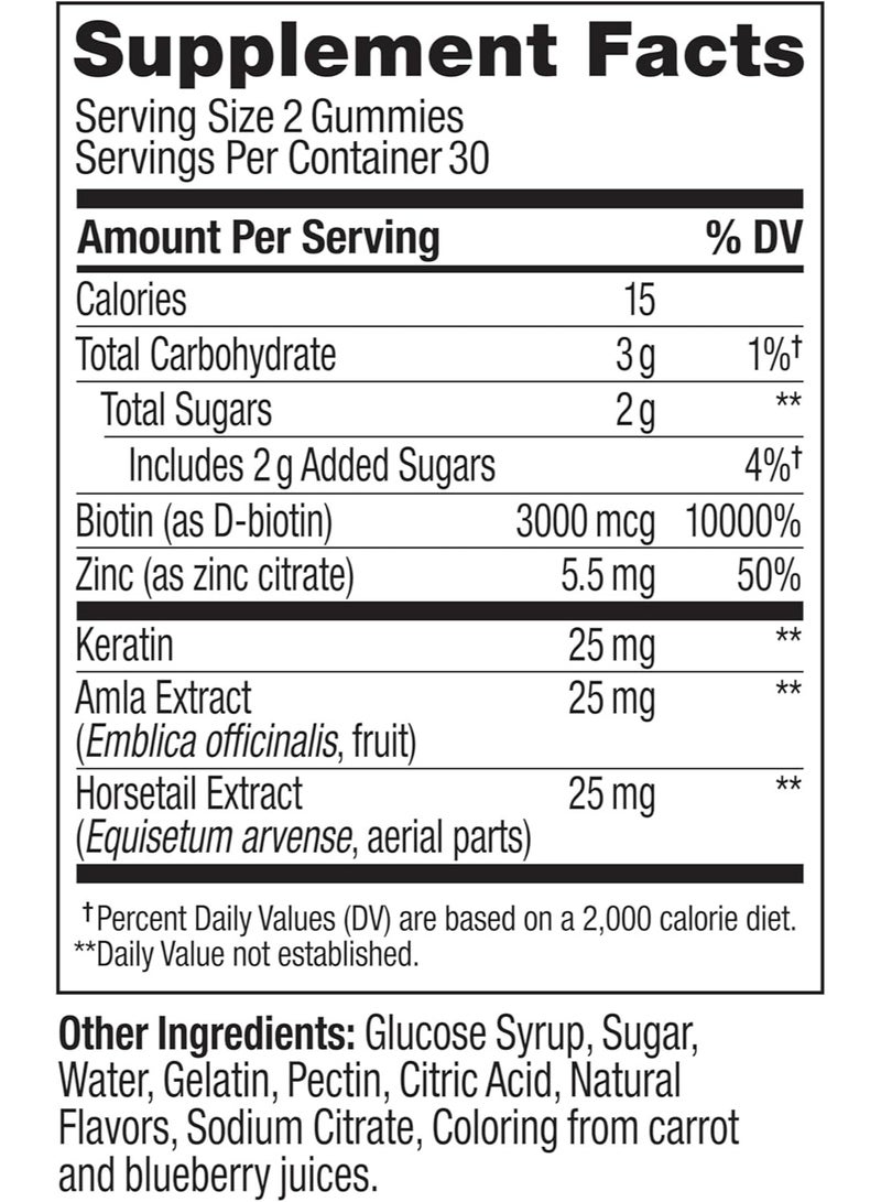 OLLY Heavenly Hair Gummy, Supports Healthy Hair, Keratin, Biotin, AMLA, Chewable Supplement, 30 Day Supply - 60 Count - Image 2