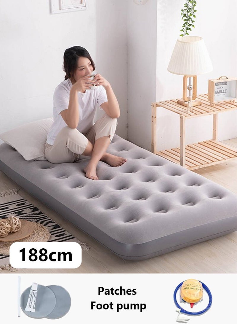 Leon Home 188*95*22cm thickened inflatable mattress for lunch break fitness | fast inflatable mattress for camping | with foot pump + repair kit - Image 1
