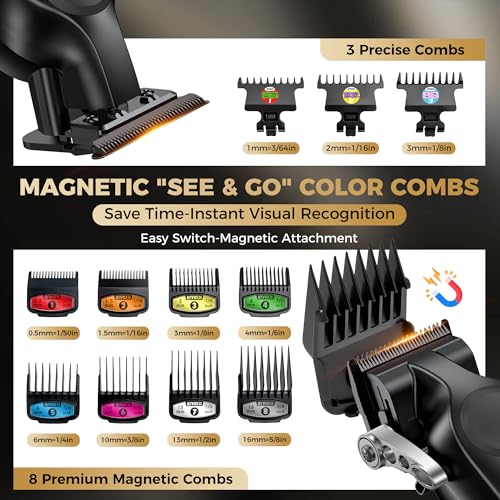 ATVOXIS Hair Clippers for Men Professional, Barber Clippers and Trimmers Set, Cordless Hair Clippers, Hair Cutting Kit, Barber Kit, Haircut Kit, Maquina para Cortar Pelo De Hombre - Image 5