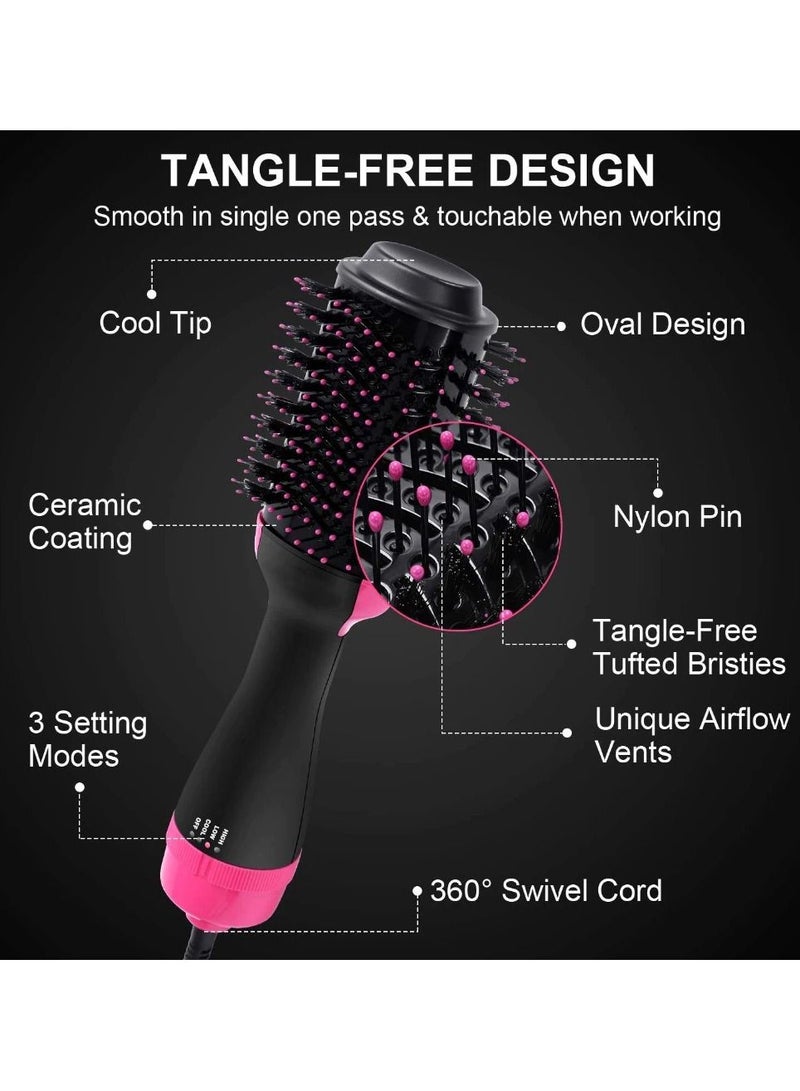 One Step Professional One Step Hair Dryer Brush Smoothing Device 2 in 1 Hair Straightener and Hair Straightener in One Salon Electric Hot Air Curling Iron - Image 2
