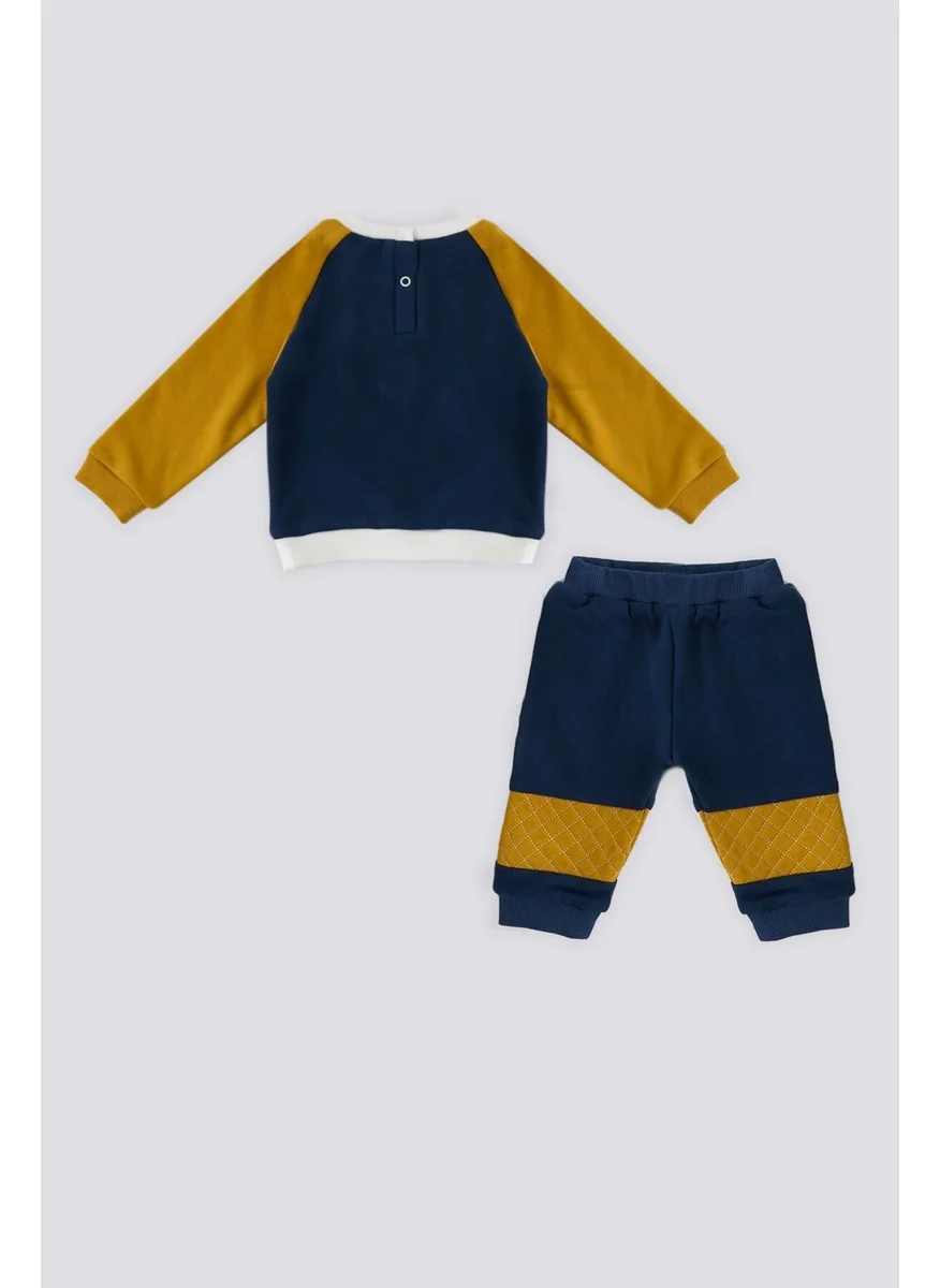U.S. Polo Assn. Dark Indigo Garnished Rib Detail Baby 2-Piece Set