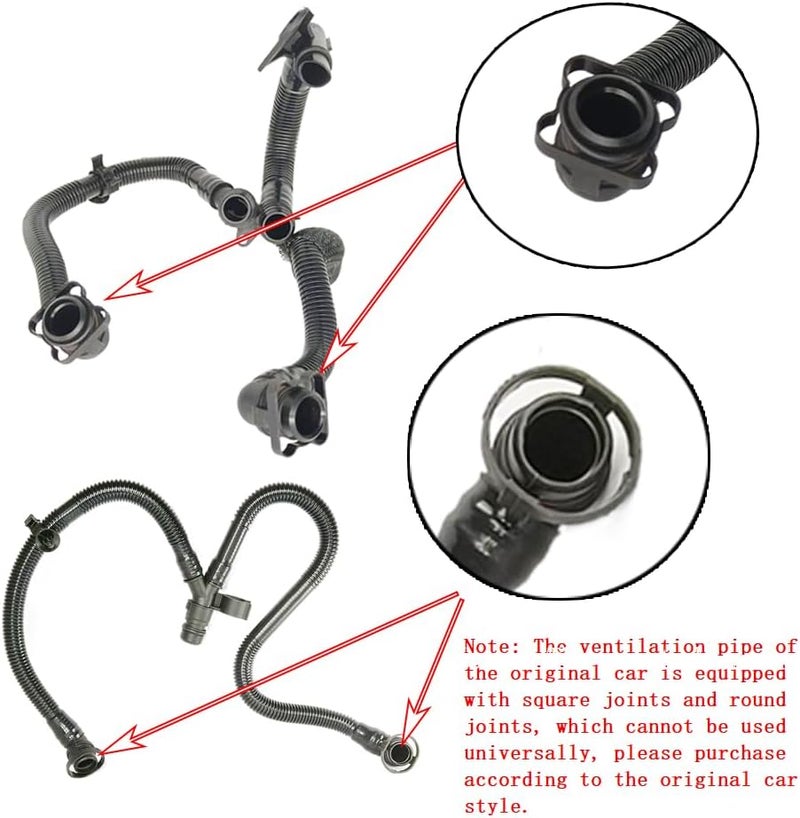ThpeMakcr Crankcase Breather Hose Replacement for Audi A6 Q5 06E103217T - Image 2