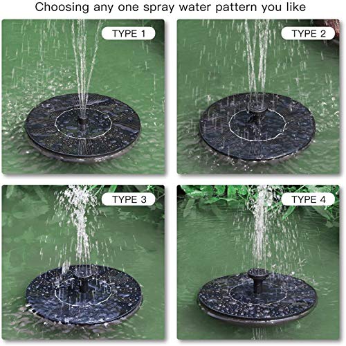 Verilux Plastic Fountain Solar Power Floating Water Pump For Pool Pond Garden And Patio Plants Round 7V 1.4W (Black) - Image 5