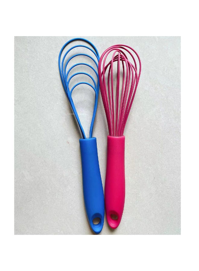 Direct Silicone Multi-line Egg Mixer Plastic Handle Egg Beater-Colour:Blue - Image 4