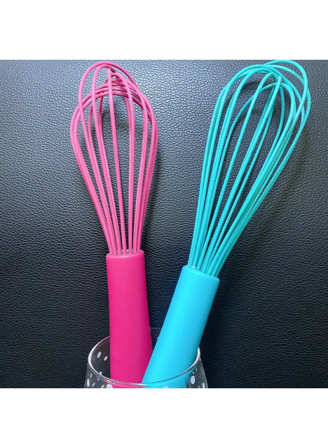 Direct Silicone Multi-line Egg Mixer Plastic Handle Egg Beater-Colour:Blue - Image 3