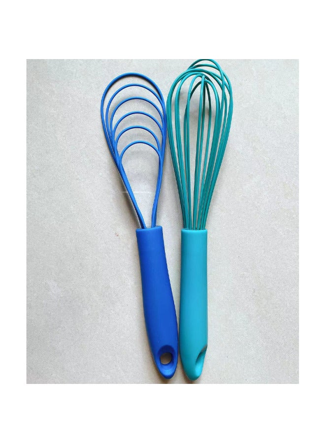 Direct Silicone Multi-line Egg Mixer Plastic Handle Egg Beater-Colour:Blue - Image 5